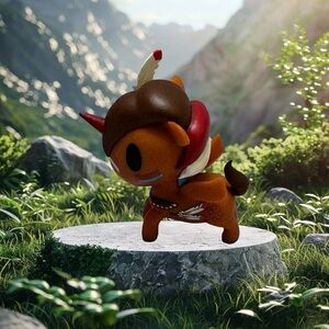 Tokidoki Unicorn series 3 Brown and Red Small Pet Toy